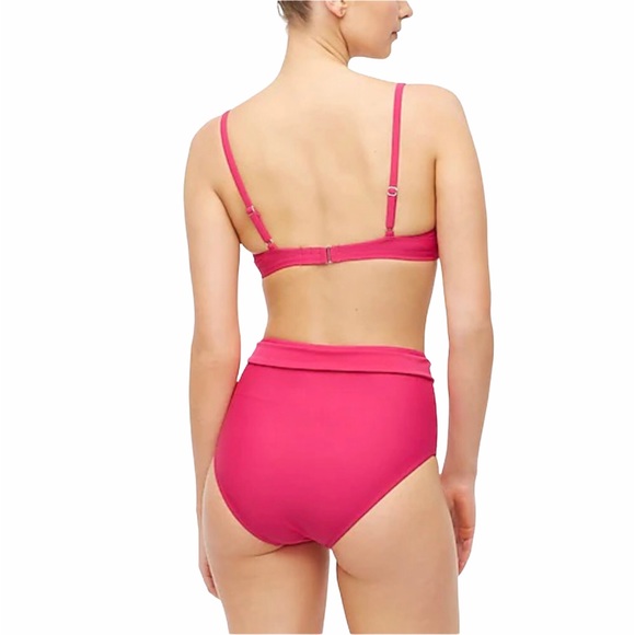 J.CREW High-Waisted Bikini Bottom Belt Fuchsia - Picture 4 of 8